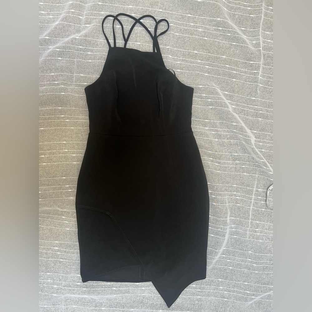 Express Black Strapless Dress